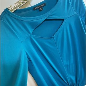 Boston Proper Cut Out Blouson Top